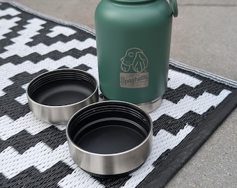 3-in-1 Hundeflasche und Näpfe