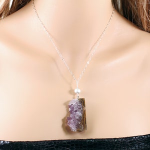 Santore Jewelry Long Peach Druzy Drape Necklace main image 0