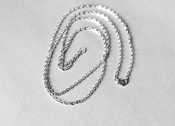 Collar De Cadena Larga De Plata Esterlina 925 - 36 Pulgadas, Estilo Minimalista, Sin Marca