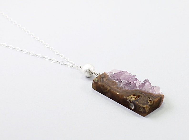 Santore Jewelry Long Peach Druzy Drape Necklace