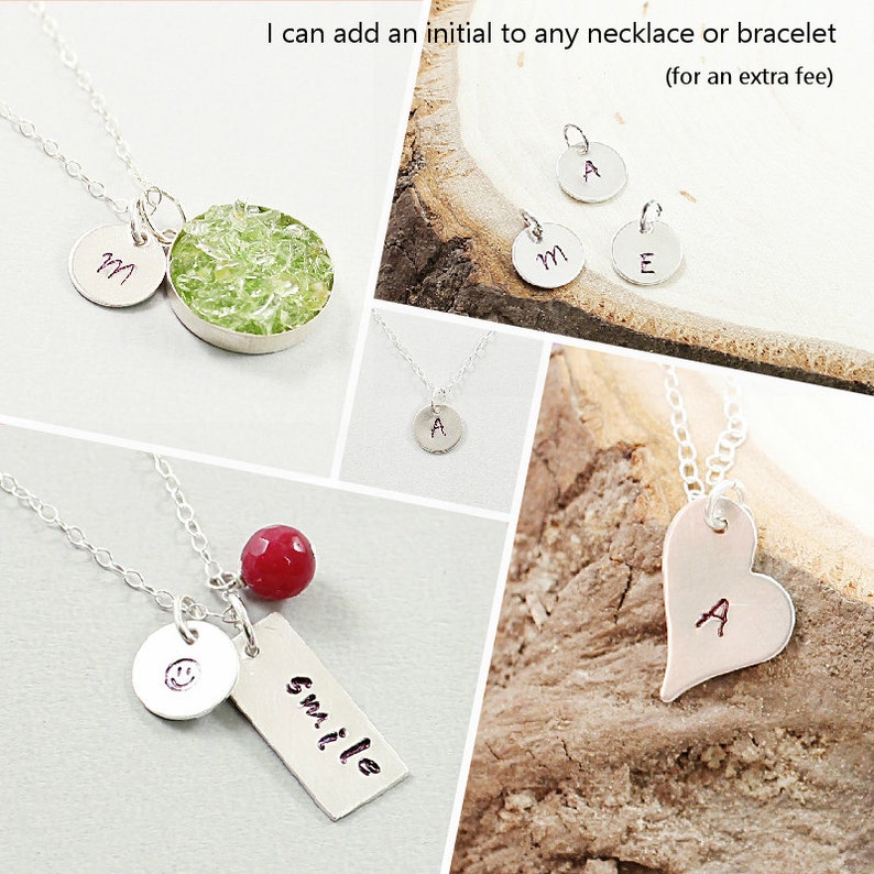 Initial necklace silver personalized necklace, engraved three letters charms, custom made mother jewelry image 5