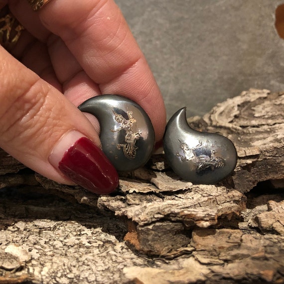 Sterling silver drop Earrings, Clip on earrings, V