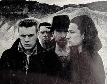 Vintage U2 Cassette Tape – The Joshua Tree – 1987 Island Records Canada Cassette – Classic Rock New Wave Music Collectible