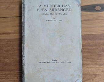 1930 “A Murder Has Been Arranged” Emlyn Williams – Early Collins London Edition – Vintage British Theatre Script – Interwar Drama Book