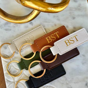 Personalized Keychain | Custom Monogram Key Fob | Engraved Name Keychain | Gifts for Him • Her • Wedding Party • Stocking Stuffer