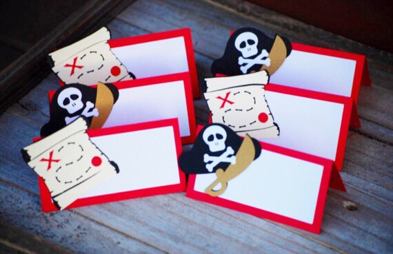 Pirate Place Cards, Pirate Food Cards, Pirate Birthday Party, Pirate Birthday Banner, Birthday Party Decorations, Pirate Party Decorations Il_570xn
