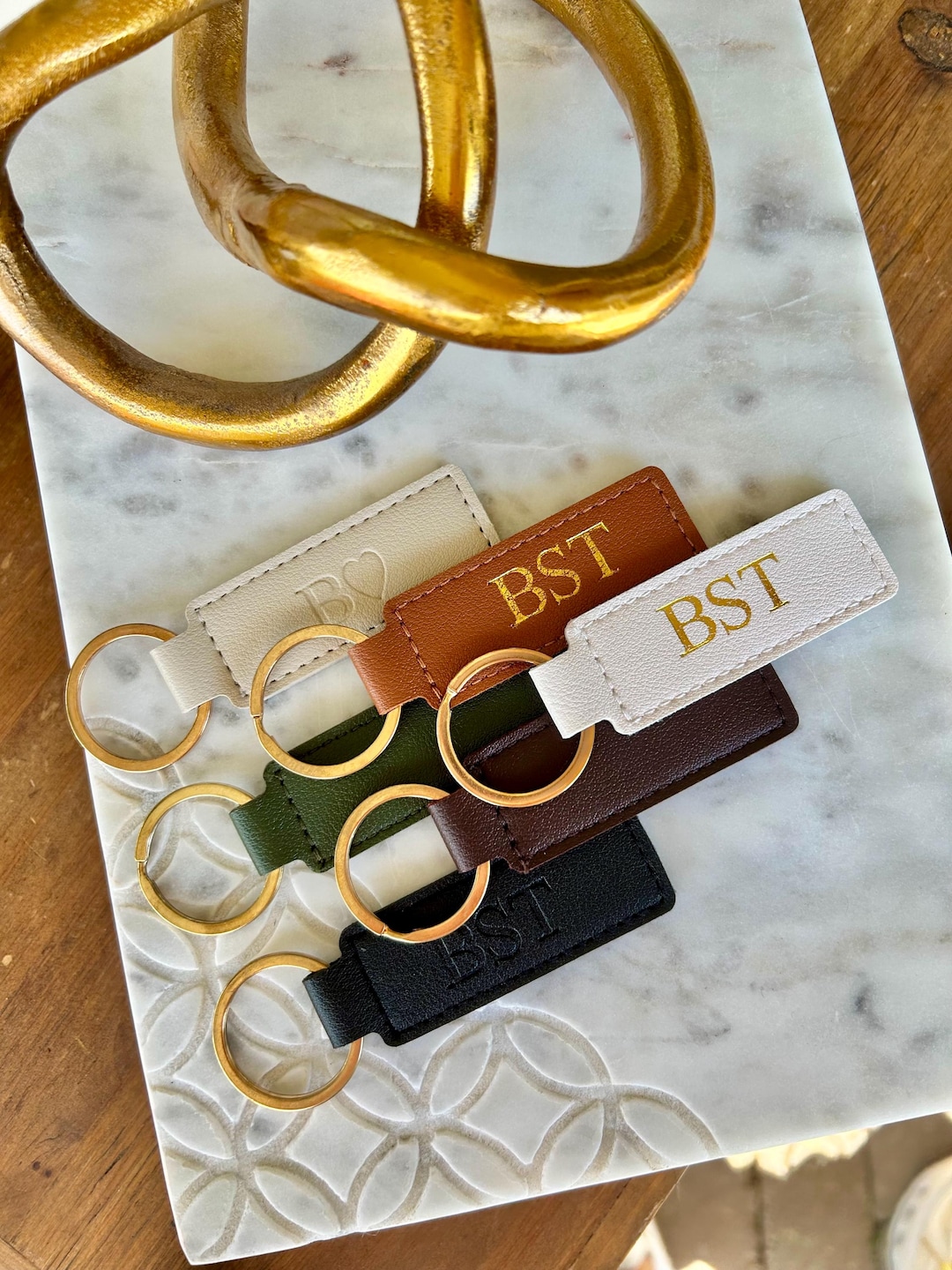 Personalized Keychain | Custom Monogram Key Fob | Engraved Name ...
