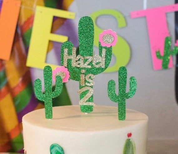 Cactus Birthday Party Cake Topper, Cactus Cake Topper, Cactus Birthday Party, Cactus Baby Shower Topper. Succulent Cake Topper Il_570xn