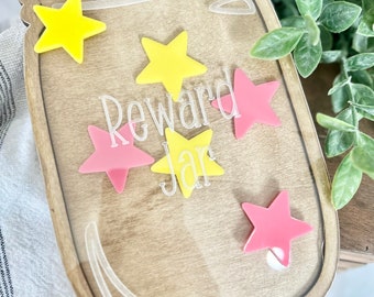 Reward Jar, Star Reward Jar, Reward System for Kids Behavior, Chore Chart, Kids Chart, Reward Jar with Tokens