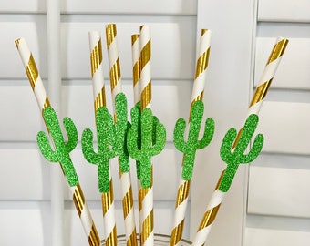 Cactus Straws, Fiesta Party Straws, Cactus Party Decorations, Fiesta Party Theme, Cinco de Mayo, Party Straws, Fiesta Decorations