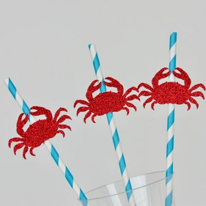 Red Crab Party Decorations. Crab Straws. Crab Party Decor. Nautical Party  Decor. Crab Boil Decor. Seafood Boil Party. Crab Birthday Decor. 