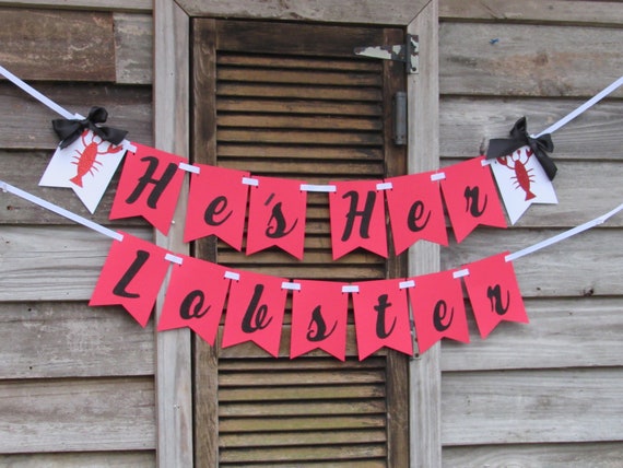 He S Her Lobster Banner Lobster Party Banner Lobster Party Theme