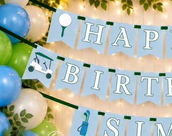 Personalized Golf 1st Birthday Banner | Custom First Birthday Party Decor
