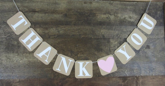 Thank you banner, Wedding Thank you sign, wedding shower banner, Thank you sign Il_570xn