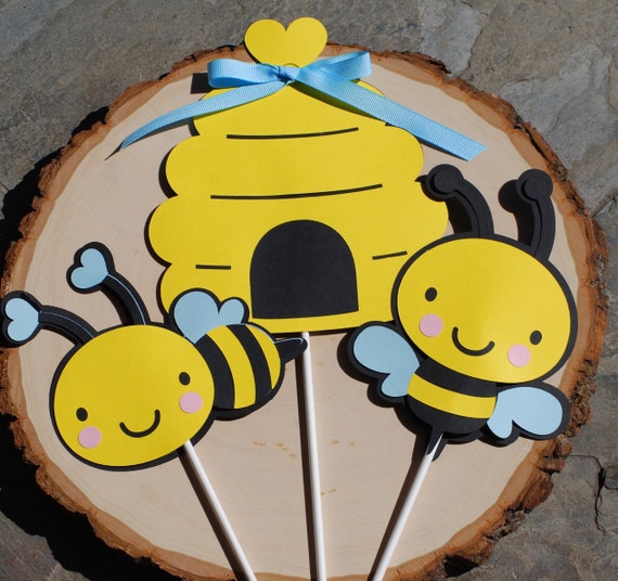 Bumble Bee Birthday Party Centerpiece, Bee Baby Shower, Mommy To Bee Cupcake Toppers, What will it Be Gender Reveal Il_570xn