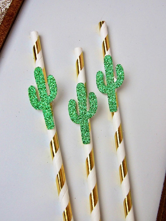 Cactus Party Straws, Fiesta Party Straws, Cactus Party Decorations, Fiesta Party Theme, Cinco de Mayo Straws Il_570xn