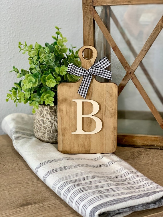 Mini Cutting Board Farmhouse Cutting Board, Kitchen Decor, Farmhouse Decor, Tiered Tray Decor, Monogrammed Gift , Tiered Tray Decor Il_570xn