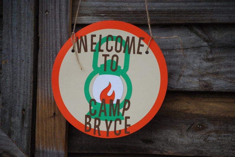 Camping Birthday Theme Camping Birthday Party Door Sign Camping 1st Birthday