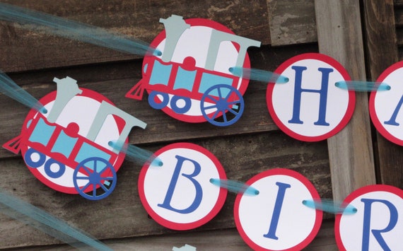 Train Birthday Banner, Train Theme, Train Baby Shower, Train Birthday Decorations, Choo Choo Banner, Party Banner Il_570xn