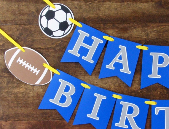 All Star Sports Birthday Party Banner, All Star Sports Banner, Happy Birthday Banner, Sports Themed Party Il_570xn