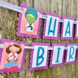 Spa Birthday Banner, Spa Party Banner, Spa Theme Party, Spa Birthday Banner, Spa Banner, Happy Birthday Banner