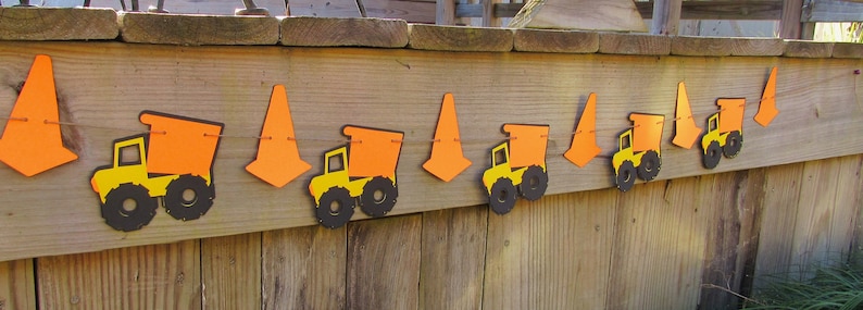 6 ft Construction Truck Garland Construction Party Decorations Construction Birthday Party Banner Dump Truck Party Decorations
