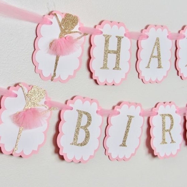 Ballerina Birthday, Tutu cute banner, Tutu Birthday, Ballerina Party, Two Year Birthday