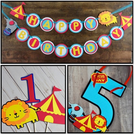Circus Carnival Birthday Party Package, Carnival Circus Party Theme, Circus Baby Shower, Circus Birthday Banner Il_570xn