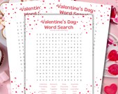Valentines Word Search Printable | Valentines games for Kids & Adults | Fun Valentines Games | Instant Download PDF | Digital