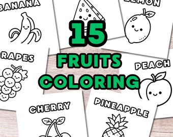 Easy Kawaii Coloring Pages - Kawaii Coloring Pages for Kids - Bold and Easy Coloring Book - Printable Coloring Pages