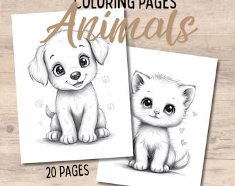 Animal Coloring Pages | Baby Animals Coloring Book | Printable Coloring Pages | Coloring Pages for Kids & Adults