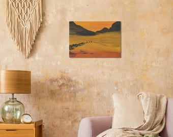 Western Sunset Cowboy Silhouette, yellowstone inspired landscape 9: Fine Art Poster