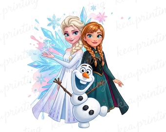 Princess Elsa Anna and Olaf Png, Flower Elsa Png, Elsa Clipart, Princess Png, Frozen png