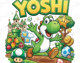 Retro Super Mario Yoshi PNG, Mario Graffiti Clipart, Super Mario PNG Design, Super Mario Characters png