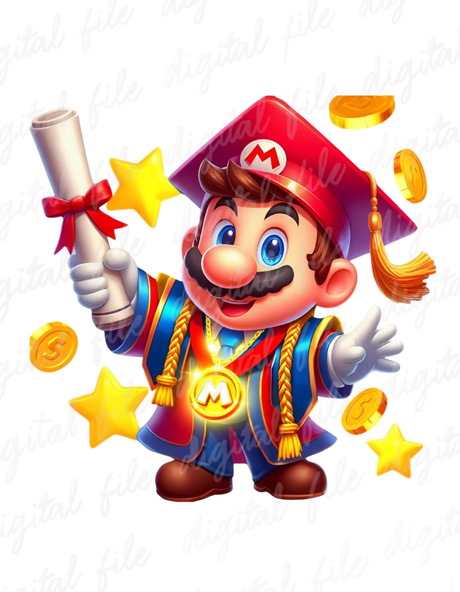 Super Mario Graduation 2026 PNG, Mario Clipart Images, Graduation 2026 ...