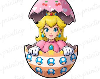 Super Mario Princess Peach Eggs PNG, Waluigi Png, Nintendo Super Mario PNG, Happy Easter Day Clipart, Easter Bunny Png, Disney Easter PNG