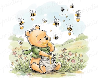 Vintage Winnie the Pooh Clip Art, Winnie The Pooh PNG , Winnie Bear PNG