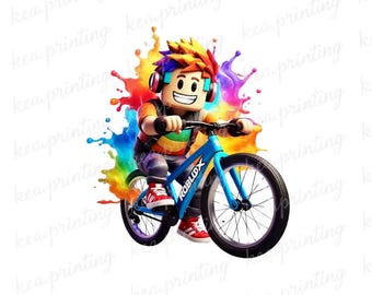 Roblox Biker PNG, Postacie Roblox PNG, Roblox PNG na koszulki, Wzory Anime PNG, Koszulka Roblox dla chłopców, Naklejki do gier, Clipart Roblox