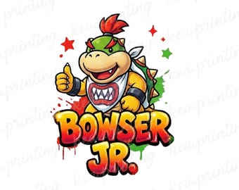 Super Mario Bowser Jr. Splash PNG, Mario Graffiti Clipart, Super Mario PNG Design, Super Mario Characters png