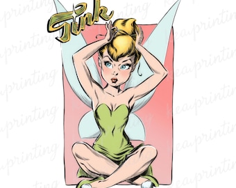 Tinkerbell png, Tinkerbell clipart, cute fairy clipart, transparent design, instant download