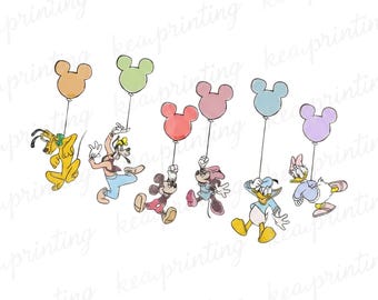 Mickey and Friends Balloon Png,Disney Minnie Mouse Png, Mickey Mouse Png, Disney Mickey Minnie Pluto Goofy Png