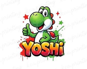 Super Mario Yoshi Splash PNG, Mario Graffiti Clipart, Super Mario PNG Design, Super Mario Characters png