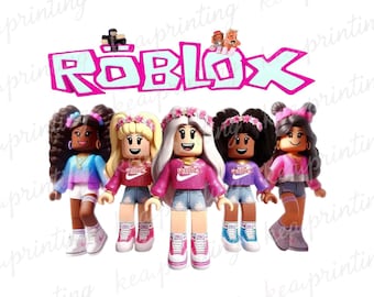 Roblox Girls PNG Clipart: 5 Designs, Printable Graphics (Digital Download)