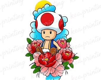 Super Mario Toad PNG, Mario Graffiti Clipart, Super Mario PNG Design, Super Mario Characters png, Mario Gift