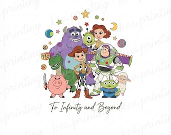 Retro To Infinity And Beyond, Toy Story Characters PNG , Toy Story You've got a friend in me PNG
