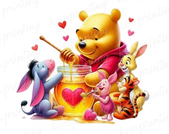 Pooh Bear PNG, Family Png, Vacation Heat PNG, Kids T-Shirt Design