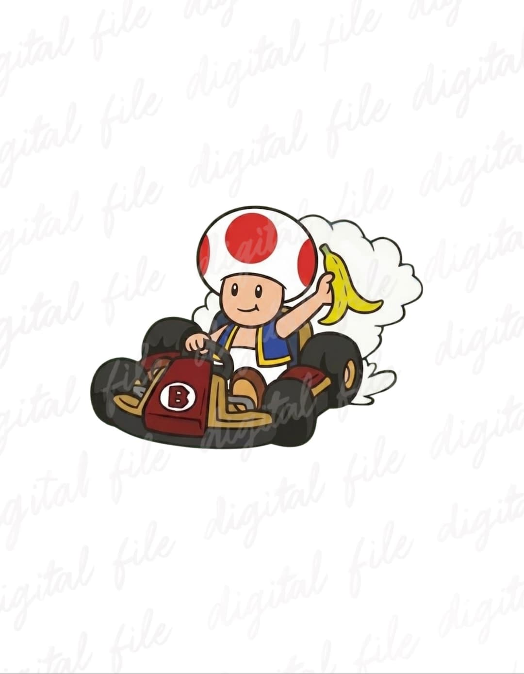 Mario Toad Racing Toad Mario Kart Racing PNG, Mario Luigi Toad Bowser Yoshi SVG (digital ...