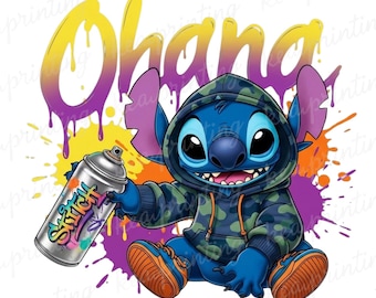 Clipart PNG de Ohana com Grafite de Ponto: Uso Comercial (Download Digital)