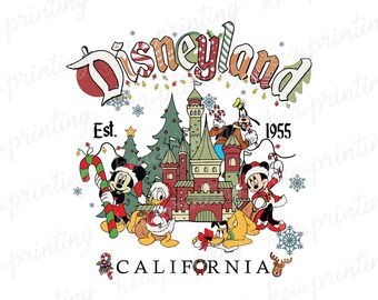 Retro Disneyland California Png, Disneyland Est 1955 Png, Disney Vacation Png, Mickey And Friends Png, Walt Disney Png, Digital Download