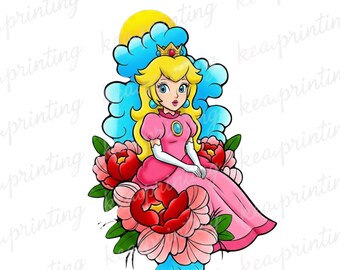 Super Mario Princess Peach PNG, Mario Graffiti Clipart, Super Mario PNG Design, Super Mario Characters png, Mario Gift